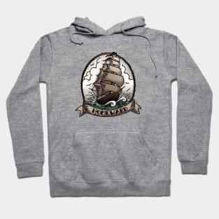 Retro Tattoo Ship Art Hoodie